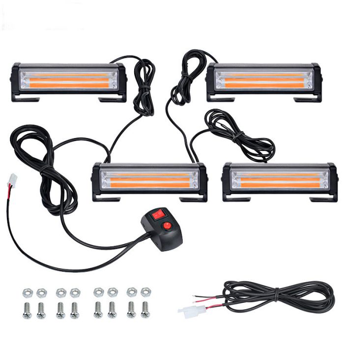 Стробоскоп жовтогарячий у решітку радіатора жовтий евакуатора мигалка