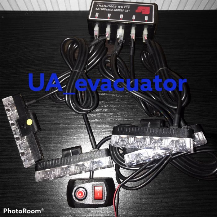 Стробоскоп мигалка в решітку жовтогарячий для евакуатора