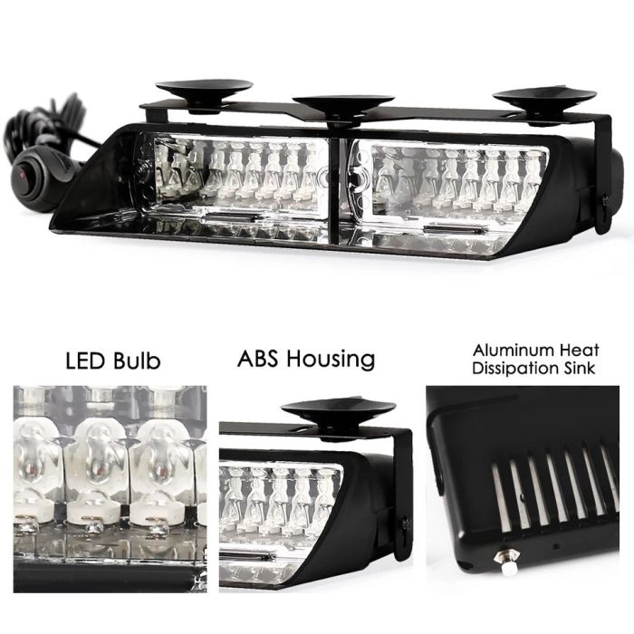 Стробоскоп мигалка синій червоний Viper S2 під лобове скло маячок