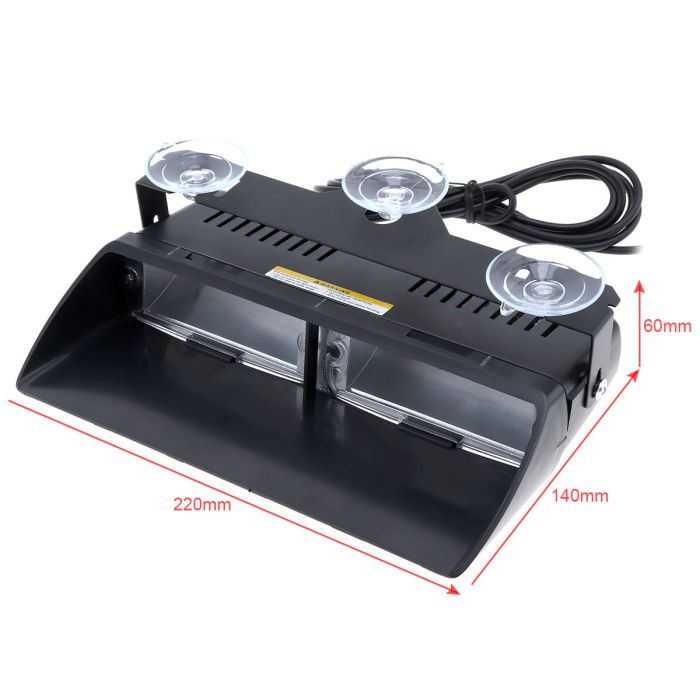 Проблисковий маячок під лобове скло Стробоскоп червоний синій