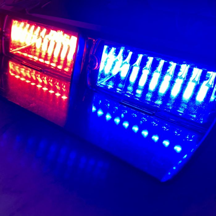 Проблисковий маячок під лобове скло Стробоскоп червоний синій