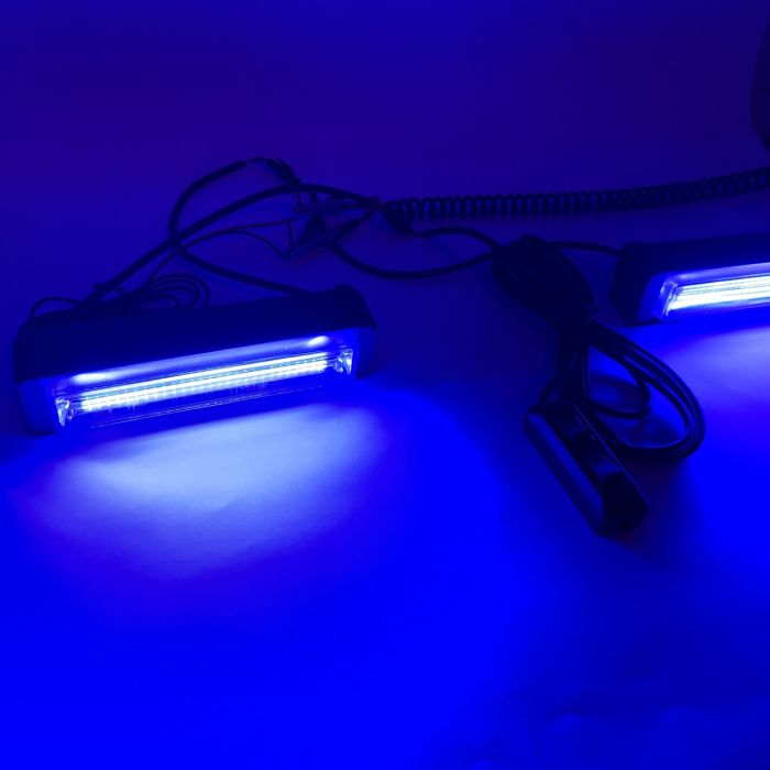 Стробоскоп мигалка в решітку синій для поліції, МНС, швидкої допомоги