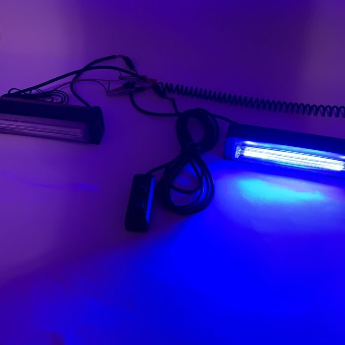 Стробоскоп мигалка в решітку синій для поліції, МНС, швидкої допомоги