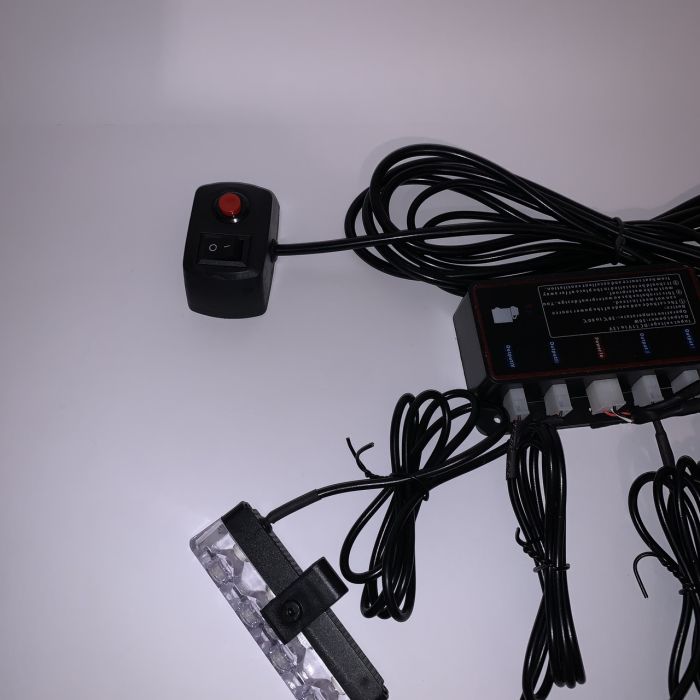 Стробоскоп мигалка в решітку автомобіля синій