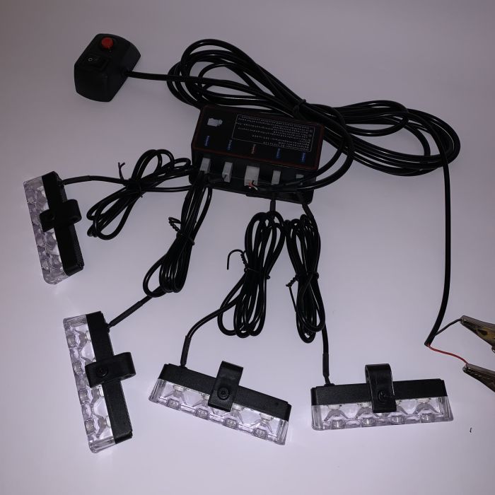 Стробоскоп мигалка в решітку автомобіля синій