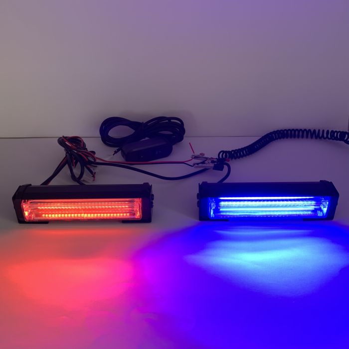 Стробоскоп мигалка в решітку червоно-синій для поліції