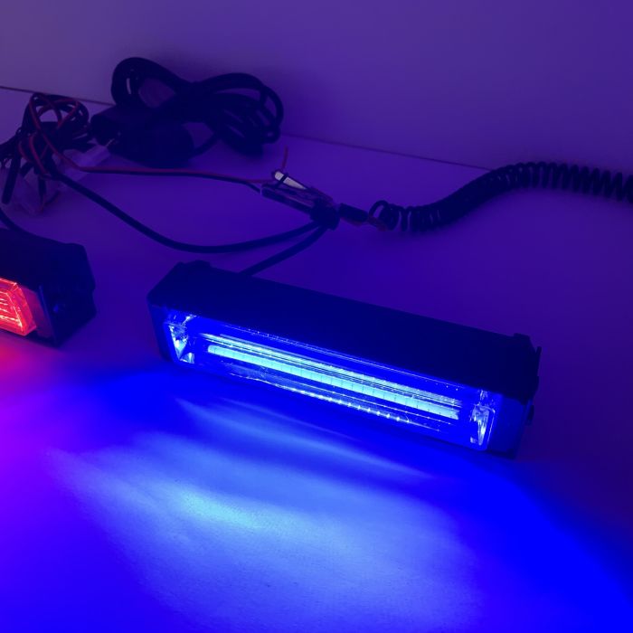 Стробоскоп мигалка в решітку червоно-синій для поліції