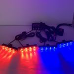 Стробоскоп мигалка в решітку автомобіля червоний синій