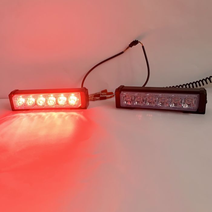 Стробоскоп в решітку синій червоний + ДХО 2в1