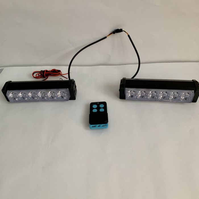 Стробоскоп в решітку синій червоний + ДХО 2в1