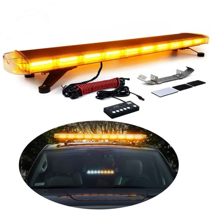 Стробоскоп-мигалка на дах авто LED 77см, 12/24v жовтий помаранчевий