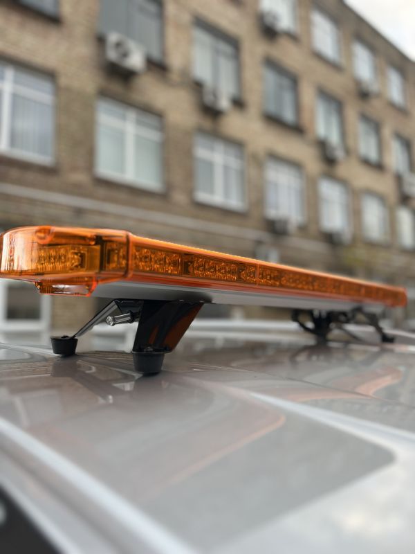 Стробоскоп-мигалка на дах авто LED 100см, 12/24v жовтий помаранчевий