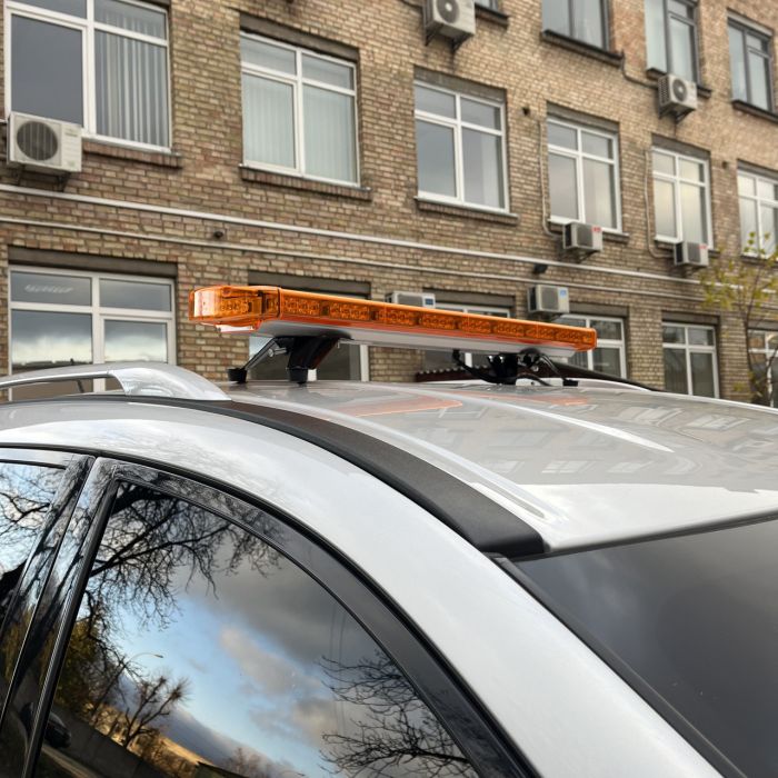 Стробоскоп мигалка на дах авто LED 100см, 12/24v жовтий помаранчевий