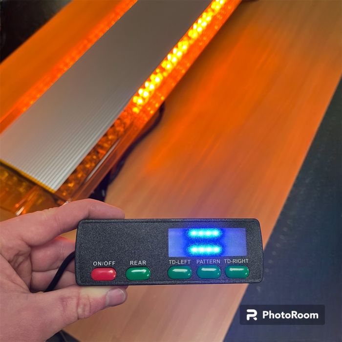 Стробоскоп-мигалка на дах авто LED 100см, 12/24v жовтий помаранчевий