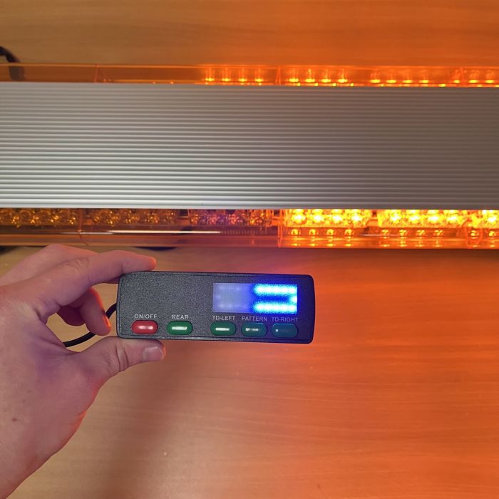 Стробоскоп мигалка на дах авто LED 100см, 12/24v жовтий помаранчевий