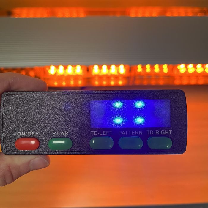 Стробоскоп-мигалка на дах авто LED 77см, 12/24v жовтий помаранчевий