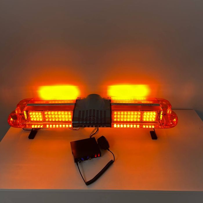 Мигалка 105см + СГУ 200ВТ на дах авто, 4 сторони / ЖОВТИЙ 160Вт 12В