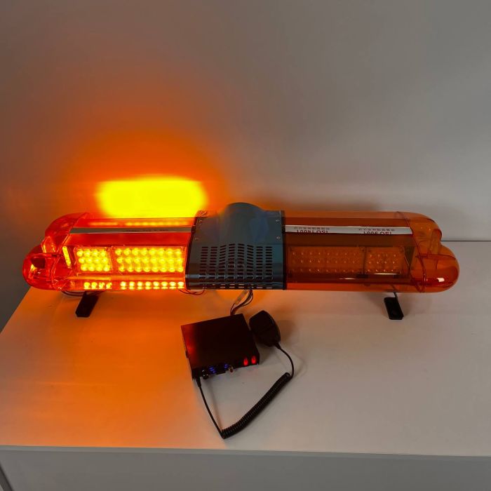 Мигалка 105см + СГУ 200ВТ на дах авто, 4 сторони / ЖОВТИЙ 160Вт 12В