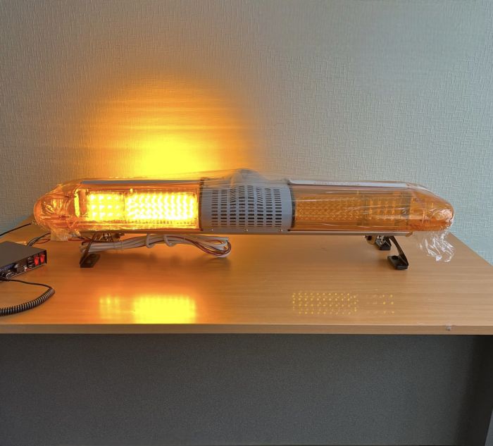 Мигалка 105см + СГУ 200ВТ на дах авто, 4 сторони / ЖОВТИЙ 160Вт 12В