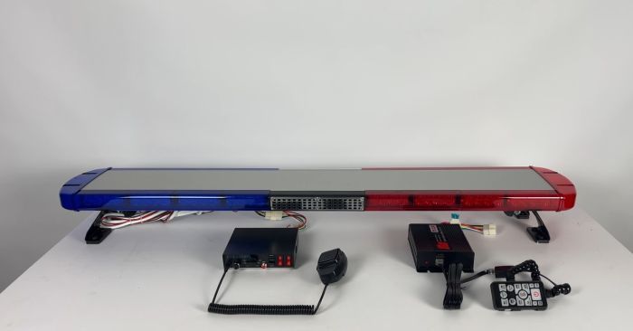 Мигалка 120см на дах автомобіля з вбудованим СГП синьо-червона