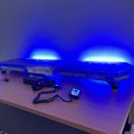 Мигалка пласка 12 см з СГП на дах автомобіля проблисковий маячок 120 см