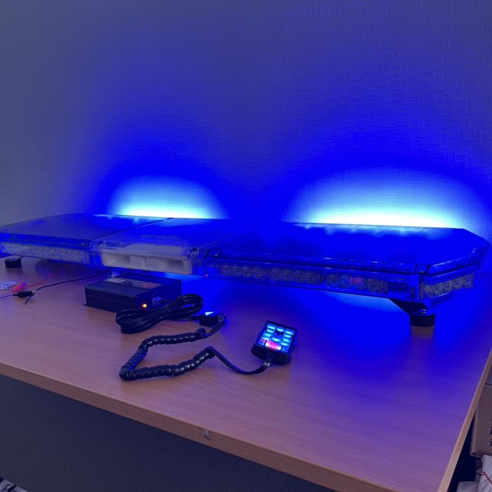 Мигалка пласка 12 см з СГП на дах автомобіля проблисковий маячок 120 см