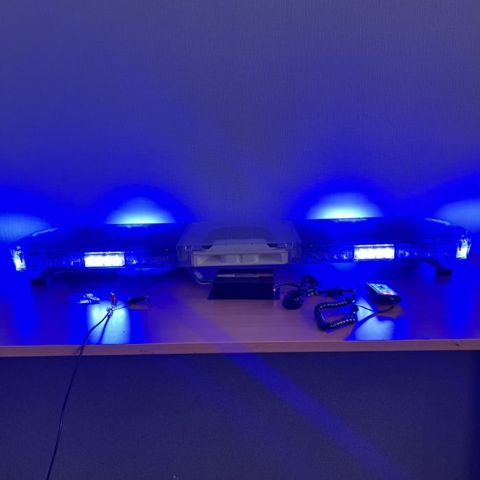 Мигалка пласка 12 см з СГП на дах автомобіля проблисковий маячок 120 см