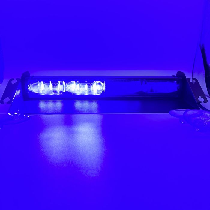 Проблисковий маячок під лобове скло 31см Стробоскоп червоний синій