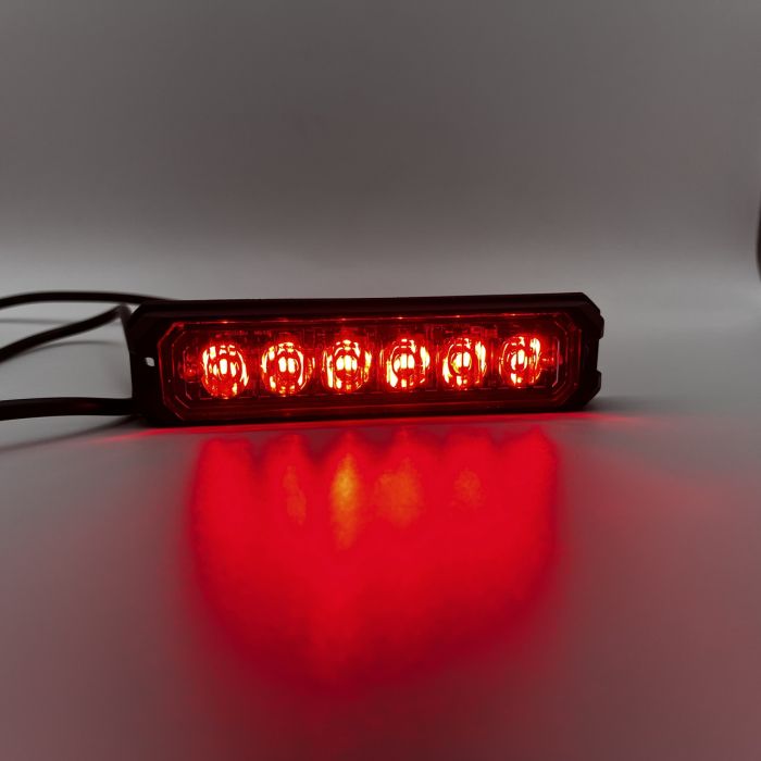 Стробоскоп мигалка в решітку автомобіля червоний