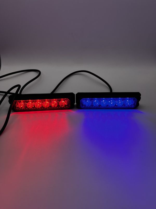Стробоскоп мигалка в решітку автомобіля синій червоний