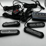 Стробоскоп мигалка в решітку автомобіля червоний синій