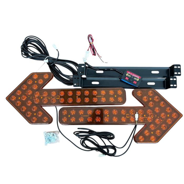 Світлодіодний покажчик напрямку руху. Жовті стрілки. Стробоскоп жовтий, мигалка.