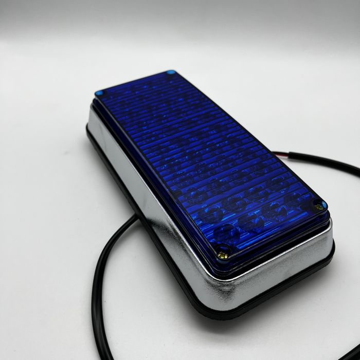 Проблисковий маячок синій стробоскоп на авто накладний 18см