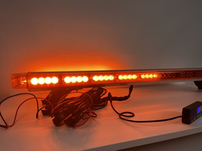 Проблисковий маячок мигалка на дах LED 118 см, 12/24v жовтий жовтогарячий