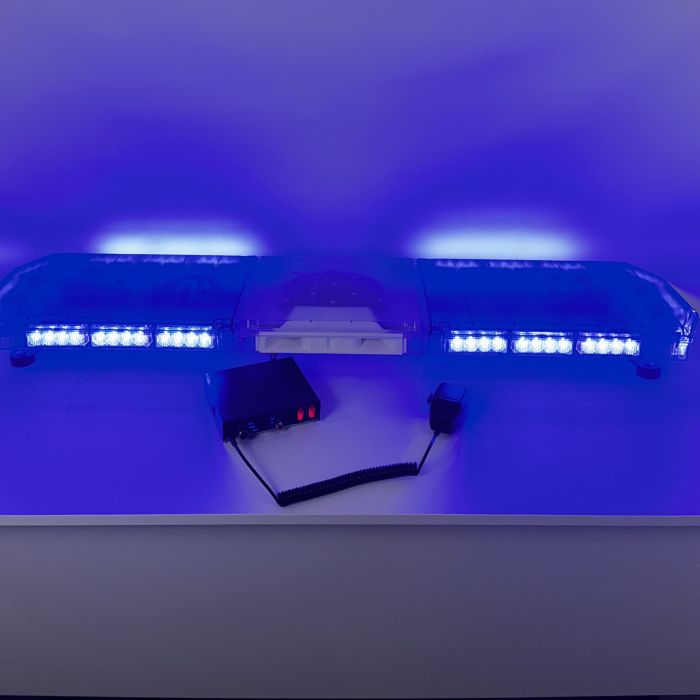 Мигалка синя товщиною 12 см з вбудованим СГП на дах автомобіля проблисковий маячок 120 см