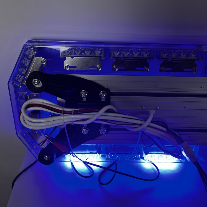 Мигалка синя товщиною 12 см з вбудованим СГП на дах автомобіля проблисковий маячок 120 см