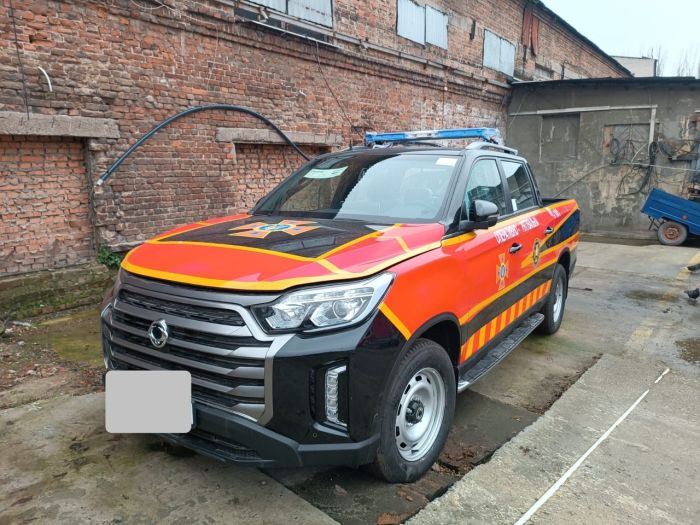 Мигалка синя товщиною 12 см з вбудованим СГП на дах автомобіля проблисковий маячок 120 см