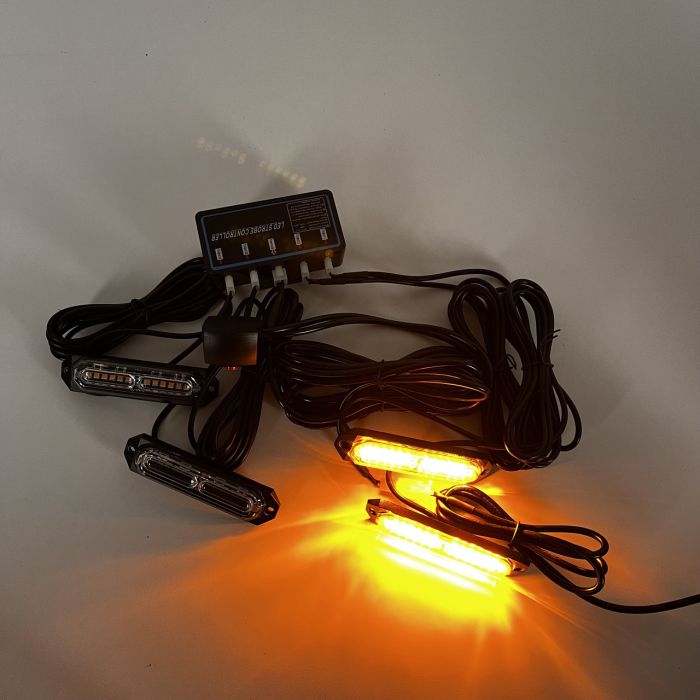 Стробоскоп мигалка в решітку жовтогарячий для евакуатора