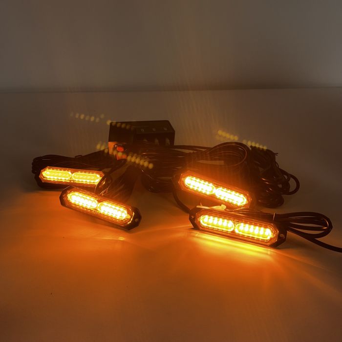 Стробоскоп мигалка в решітку жовтогарячий для евакуатора