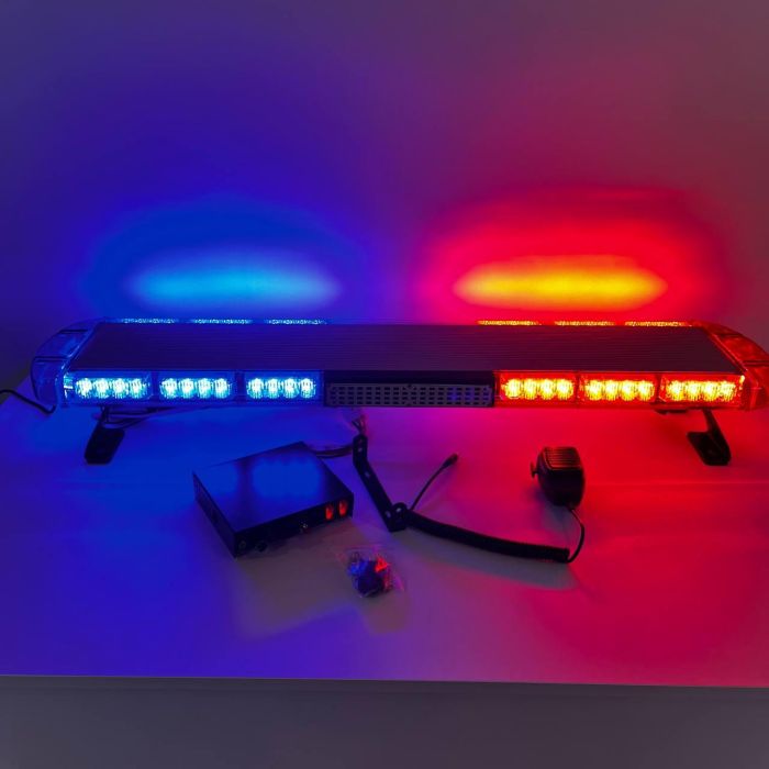 Мигалка 120см на дах автомобіля з вбудованим СГП синьо-червона