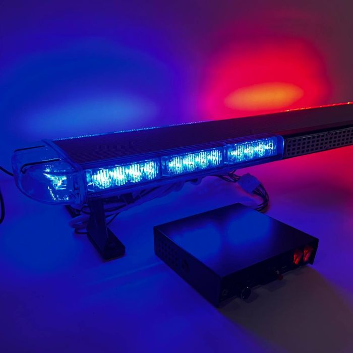 Мигалка 120см на дах автомобіля з вбудованим СГП синьо-червона