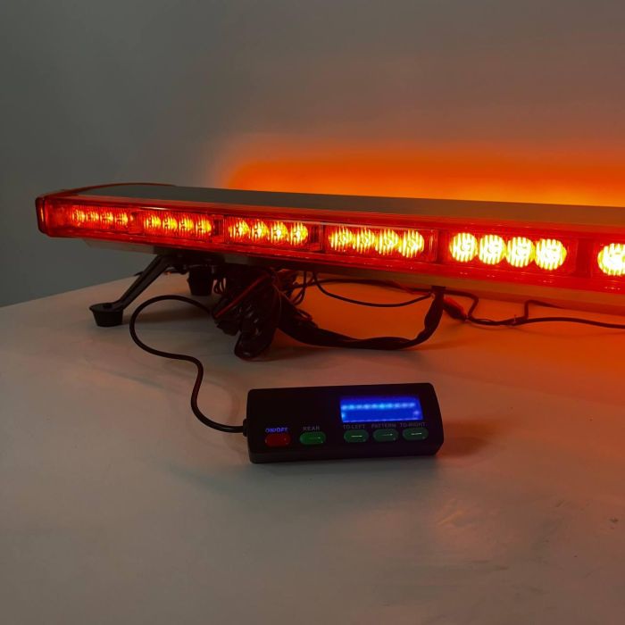 Стробоскоп мигалка на дах авто LED 108см, 12/24v жовтий помаранчевий