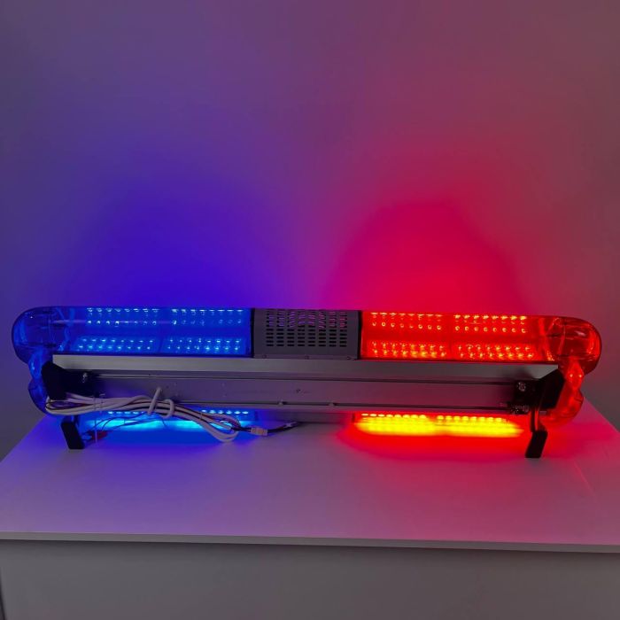 Проблисковий маячок з вбудованим СГП синьо-червоний на дах авто 120 см