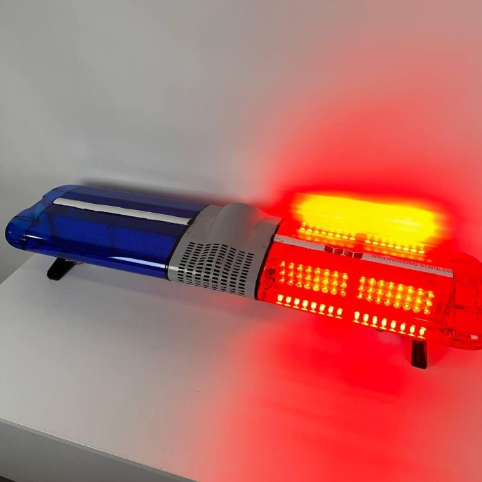 Проблисковий маячок з вбудованим СГП синьо-червоний на дах авто 120 см