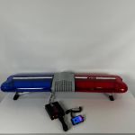 Проблисковий маячок з вбудованим СГП синьо-червоний на дах авто 120 см