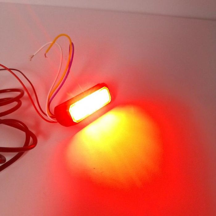 Стробоскоп 3 світлодіода тонкий. Червоний колір
