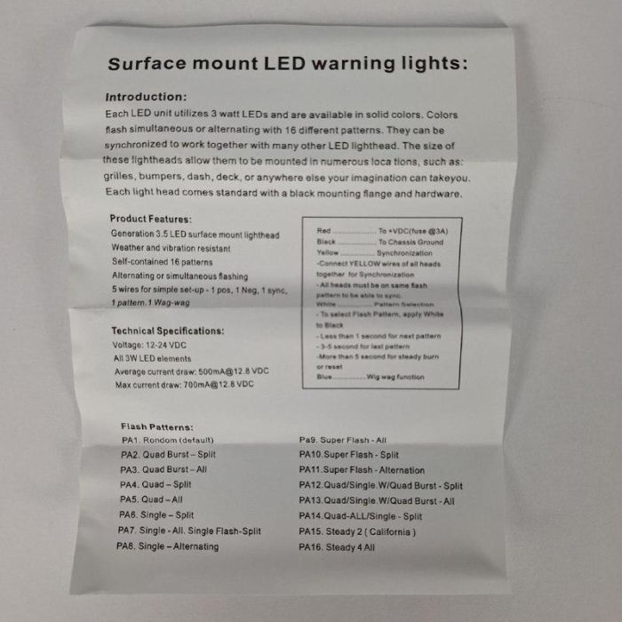 Стробоскоп 3 світлодіода тонкий. Синій колір