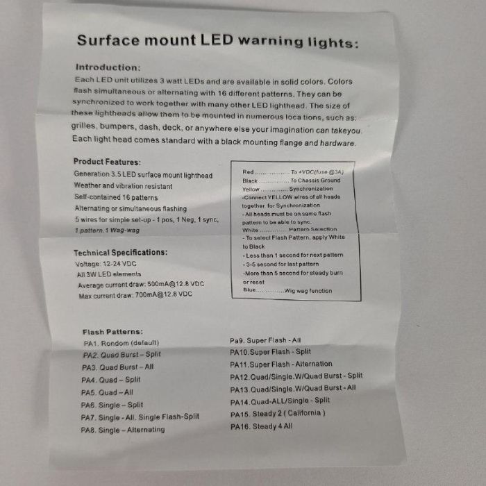 Стробоскоп 6 світлодіода тонкий. Синій колір