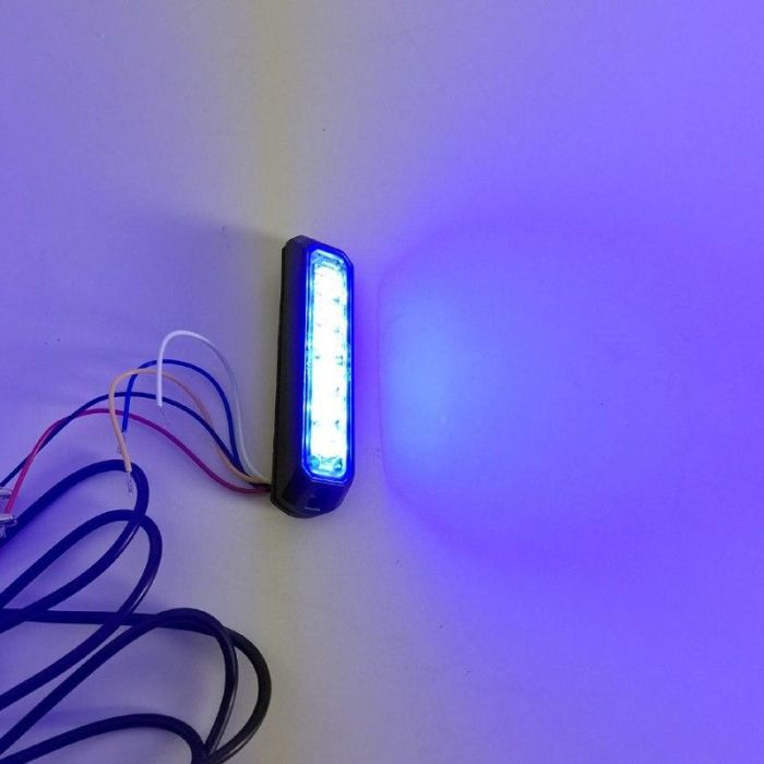 Стробоскоп 6 світлодіода тонкий. Синій колір