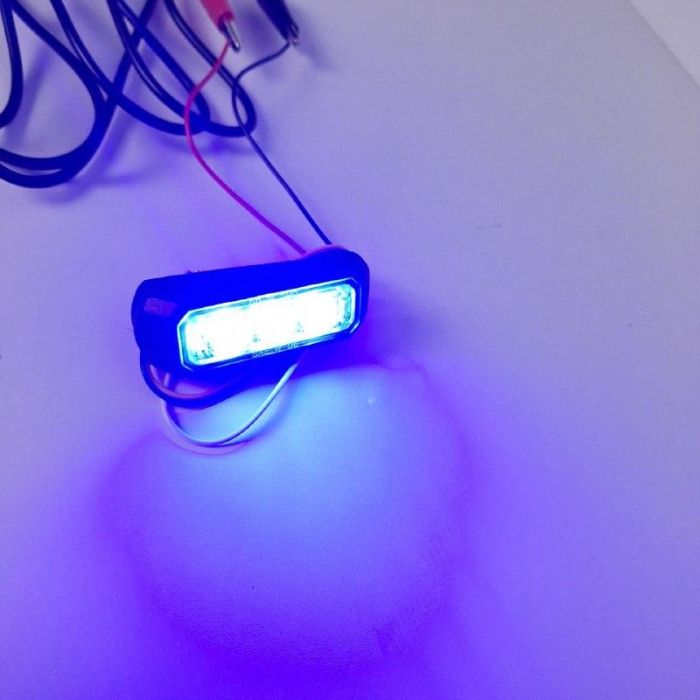 Стробоскоп 3 світлодіода тонкий. Синій колір